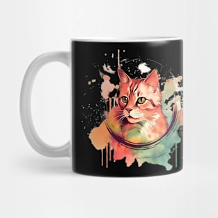 Watercolor cat Mug